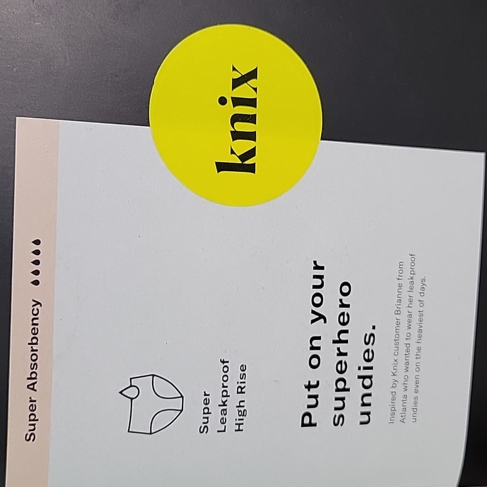 Knix Super High Rise Black Leakproof Period Underwear Womens Size Large NEW - Picture 2 of 4